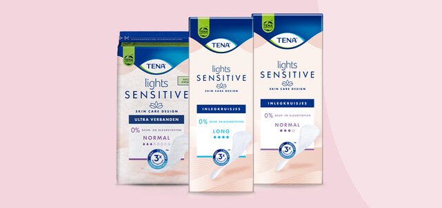 TENA lights Sensitive: van €3,35-4,25* voor €1,-