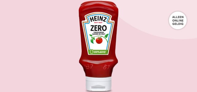 Online: Heinz Tomaten Ketchup Zero: van €3,29* voor €0,-