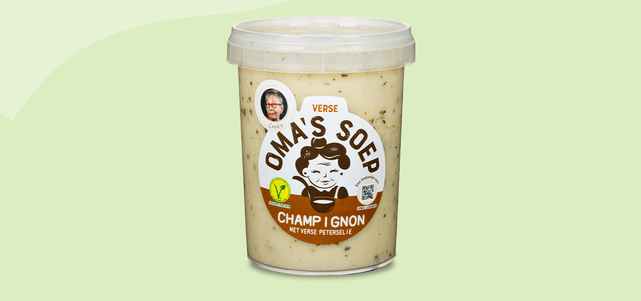Oma's Soep champignon: van €3,69* voor €1,85