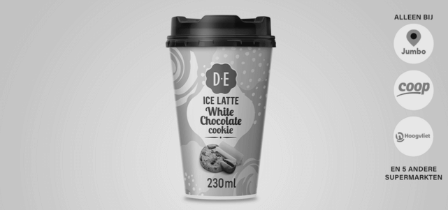 D.E Ice Latte White Chocolate Cookie: van €1,59* voor €0,-